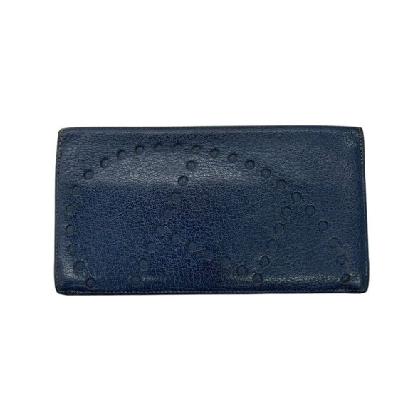 Hermes Long Wallet Evelyne Navy Em1213